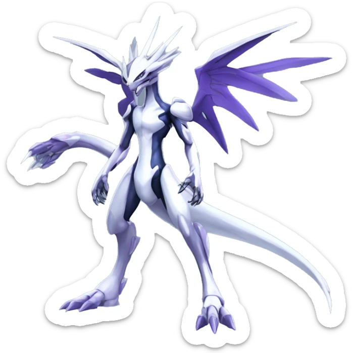 Cool Edgy Shiny Godly Ethereal Digimon-Genesect-Dialga-Reptile-fusion full body sticker
