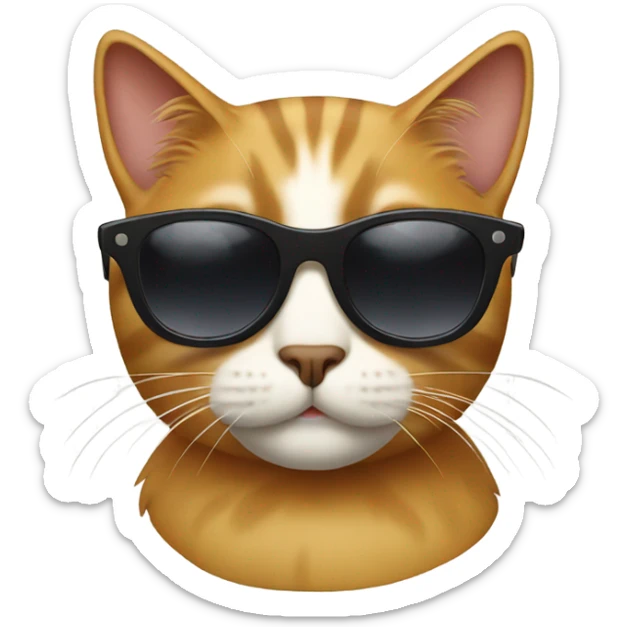 Cat with sunglasses sticker
