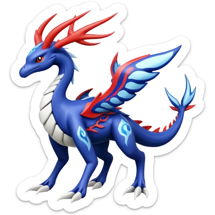 Xerneas-Kyogre-Kyurem-Lugia-Fakémon-hybrid-creature (full body)  sticker