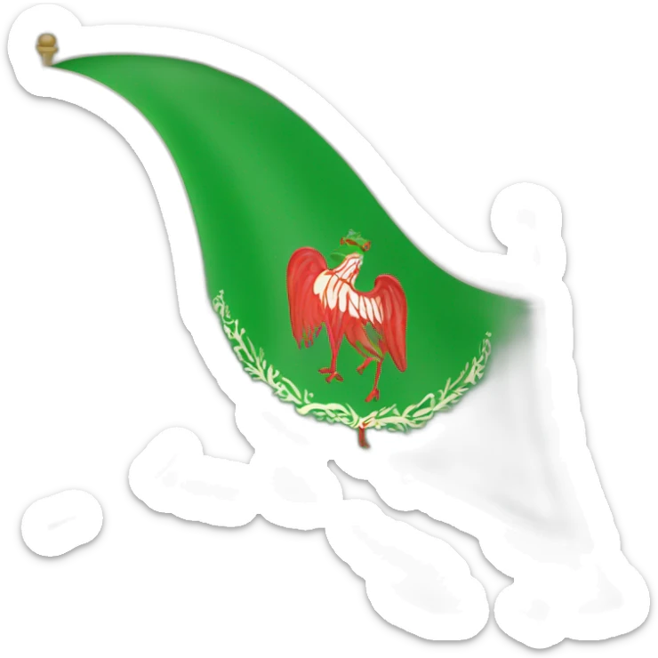 The flag of Pahlavi period of Iran sticker
