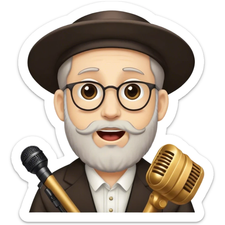 Rabbi singing  sticker