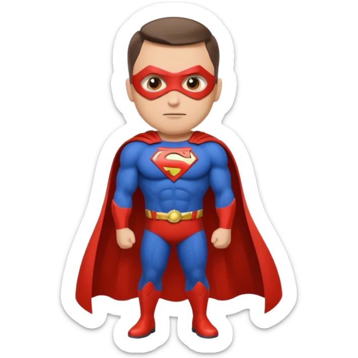 Generate super hero abstract emoji, father in superhero family, more adult sticker