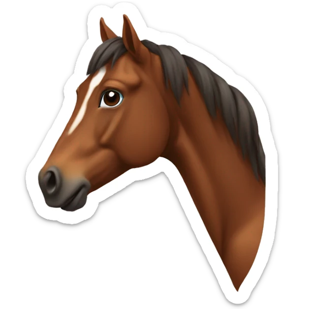 Brown horse sticker