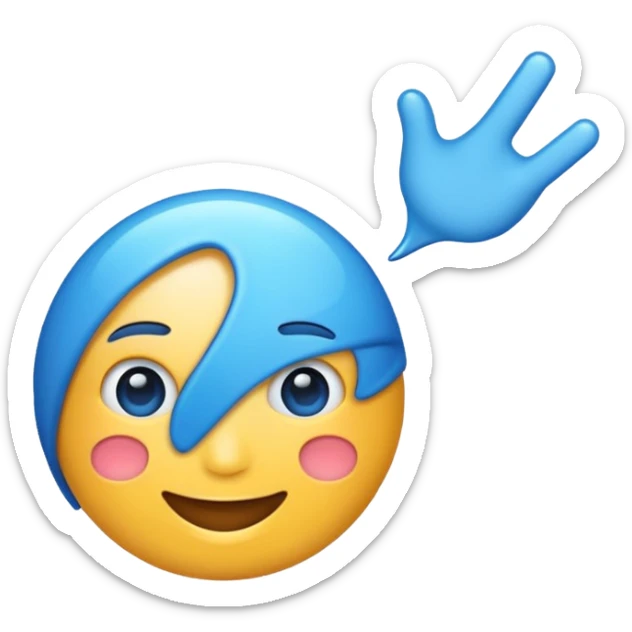 Emoji de verificado en tik tok azul con el chulo en el centro del emoji sticker