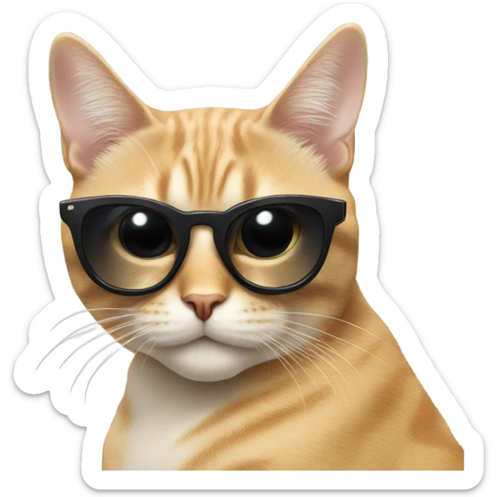 Cat with sunglasses sticker