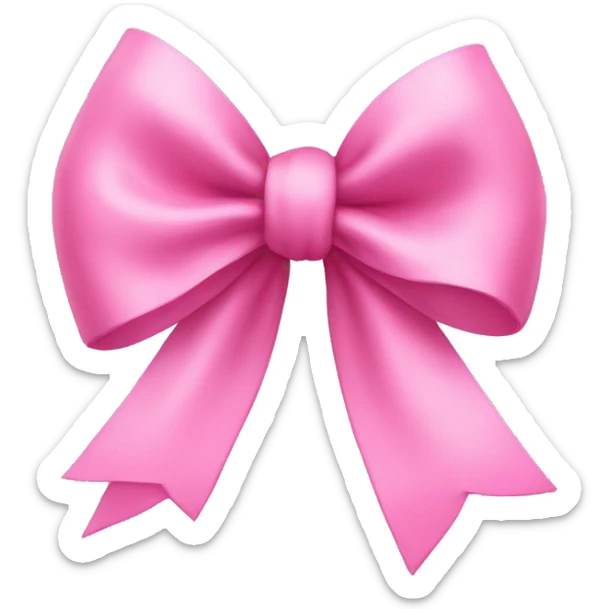pink bow sticker