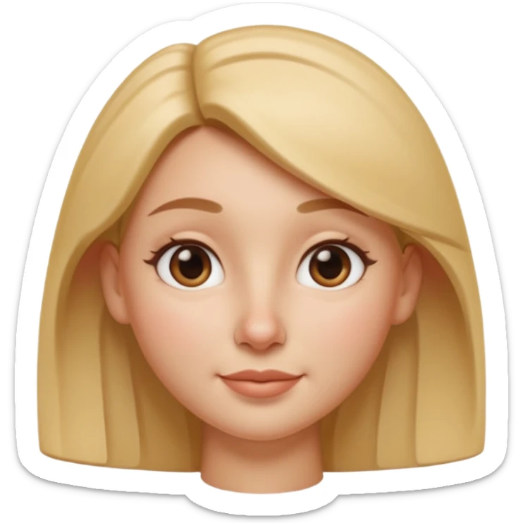 A 3D cartoon woman with a small shiny nose pin on her left nostril, soft skin tone, friendly expression, smooth lighting, realistic Memoji-style rendering. sticker