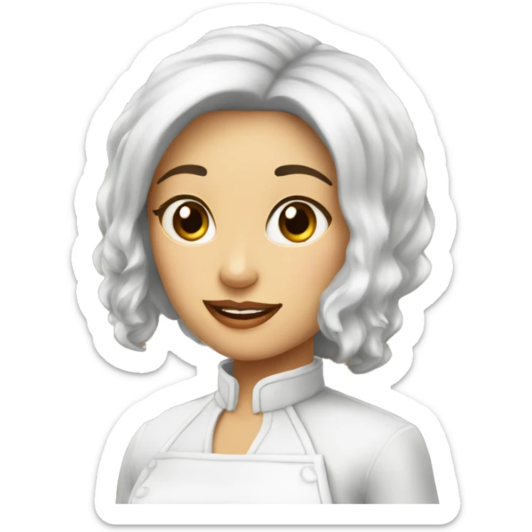 Novia blanca pelo cafe y novia blanca pelo negro sticker