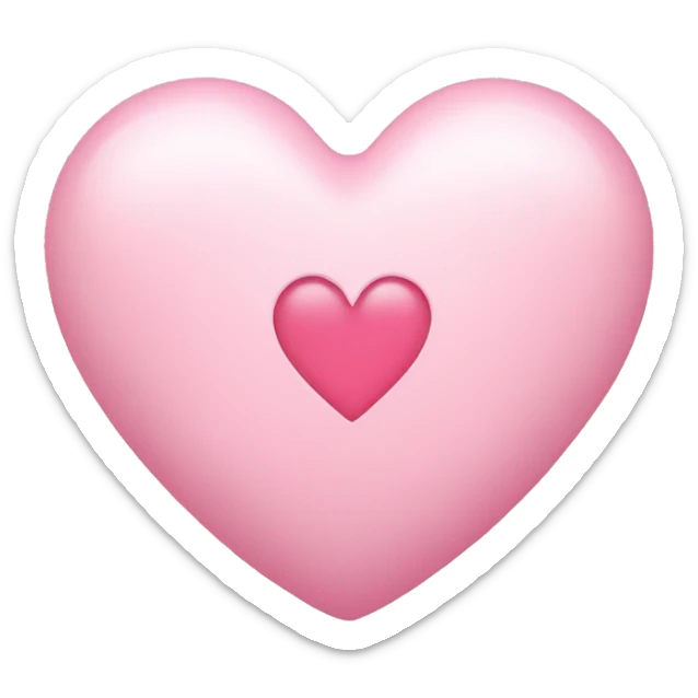 Light pink heart sticker