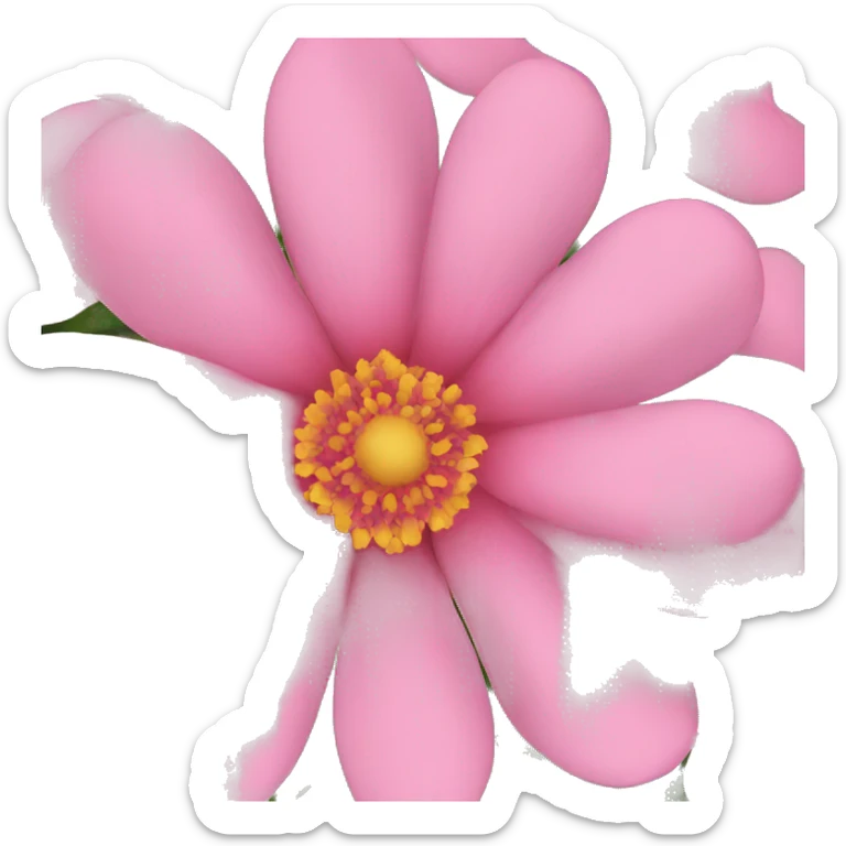 A pink flower sticker