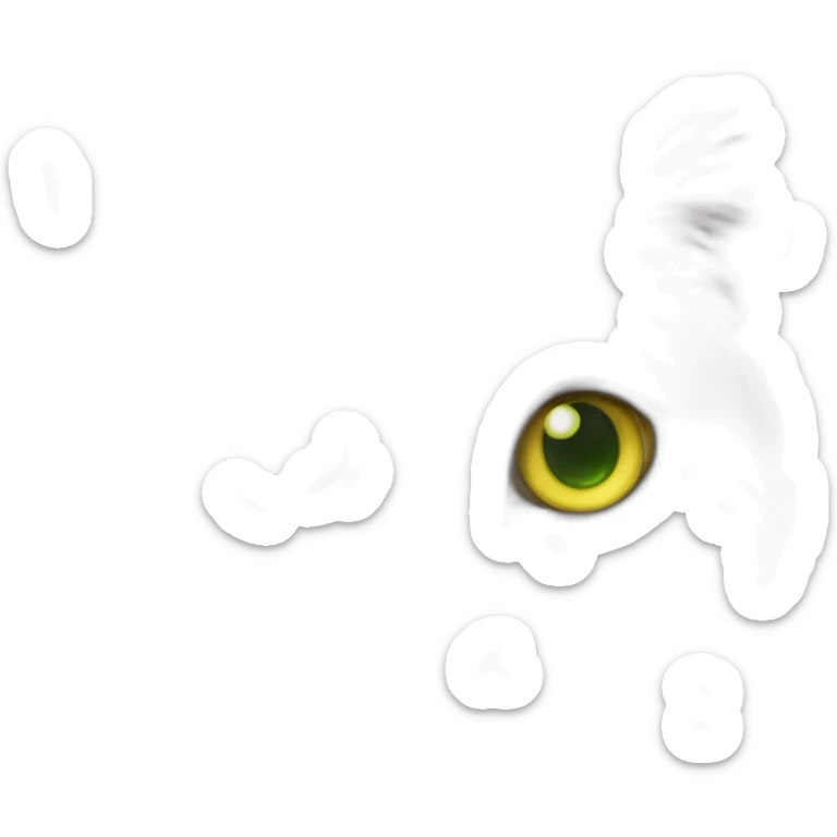 american short hair cat- tabby- a little bit fat- green yellow eyes- the distances between eyes is a little bit far- gray hair- fluffy- looks cute sticker