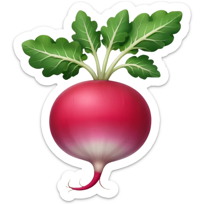 radish UK plant with a bit of white on the bottom of the radish sticker