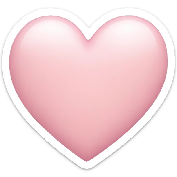 light pink heart sticker