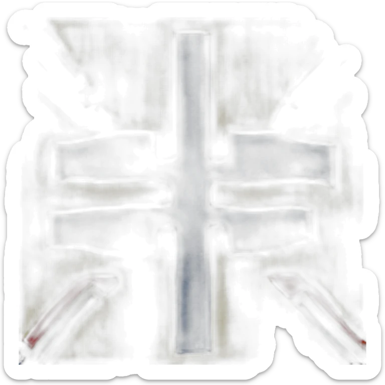 flag emoji with a blue Scandinavian cross with a red outline on a yellow background Ingermanland sticker