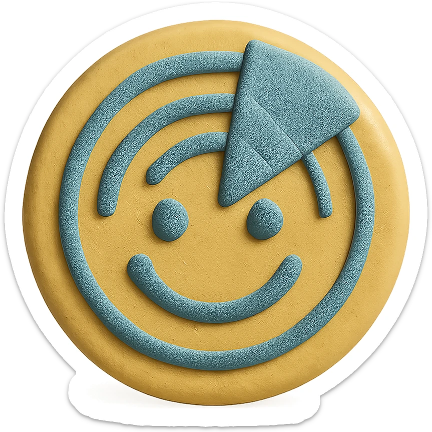 smiley face with sonar sticker