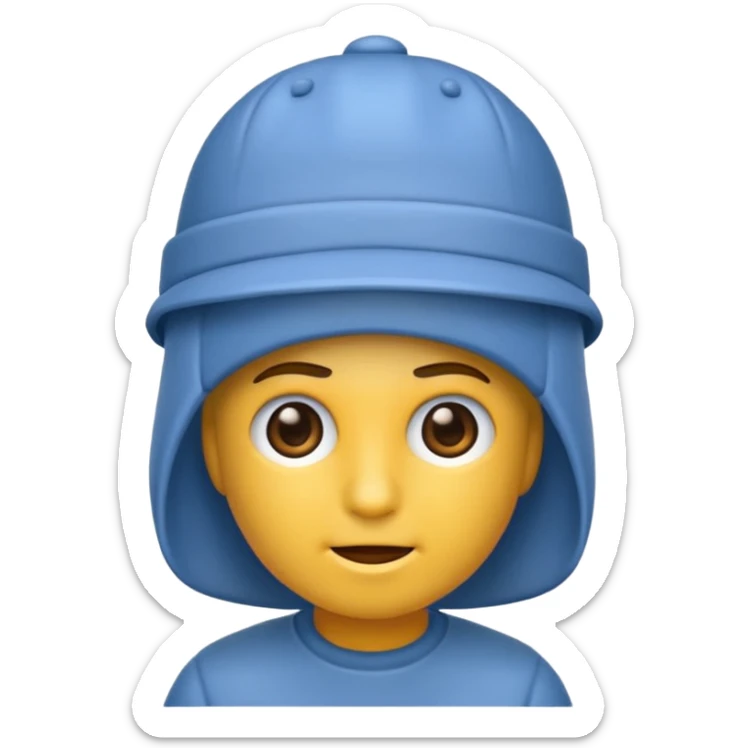 emoji de un persona con gorro de hacer mechas en la peluqueria sticker