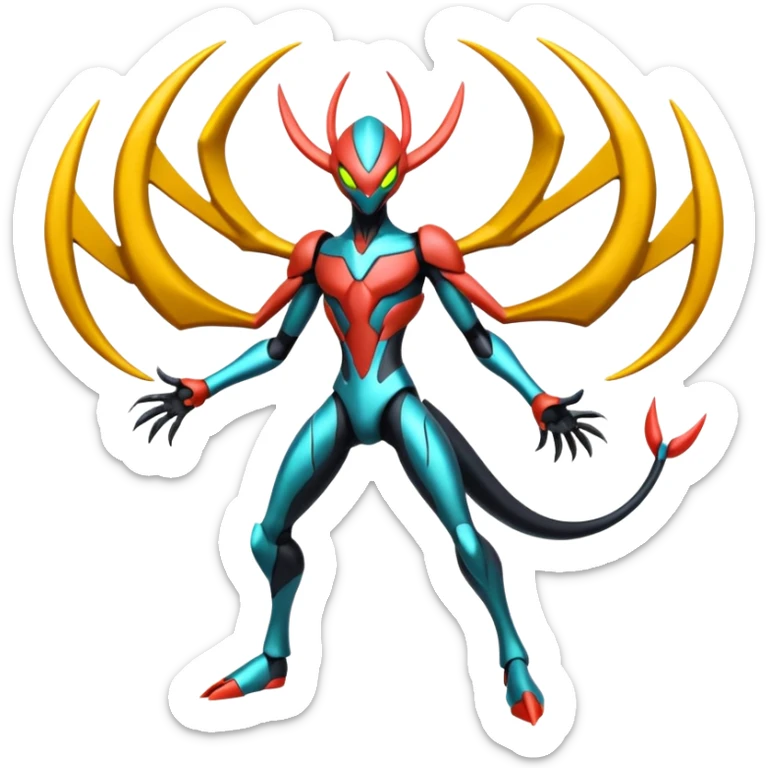 Futuristic Deoxys-Darkrai-Giratina-fusion (full body) sticker