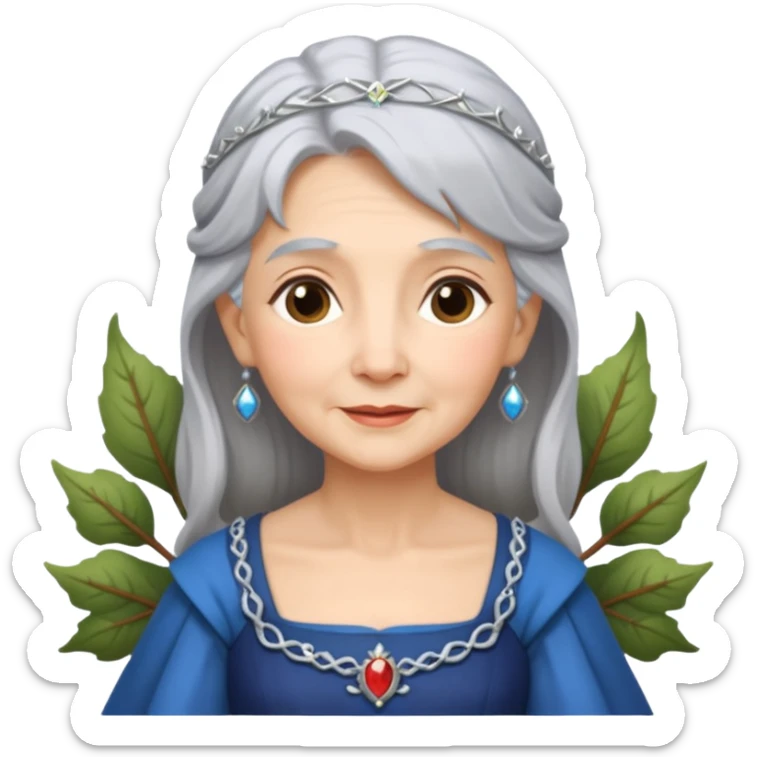 The kind and amiable grandmother in medieval fairy tales sticker
