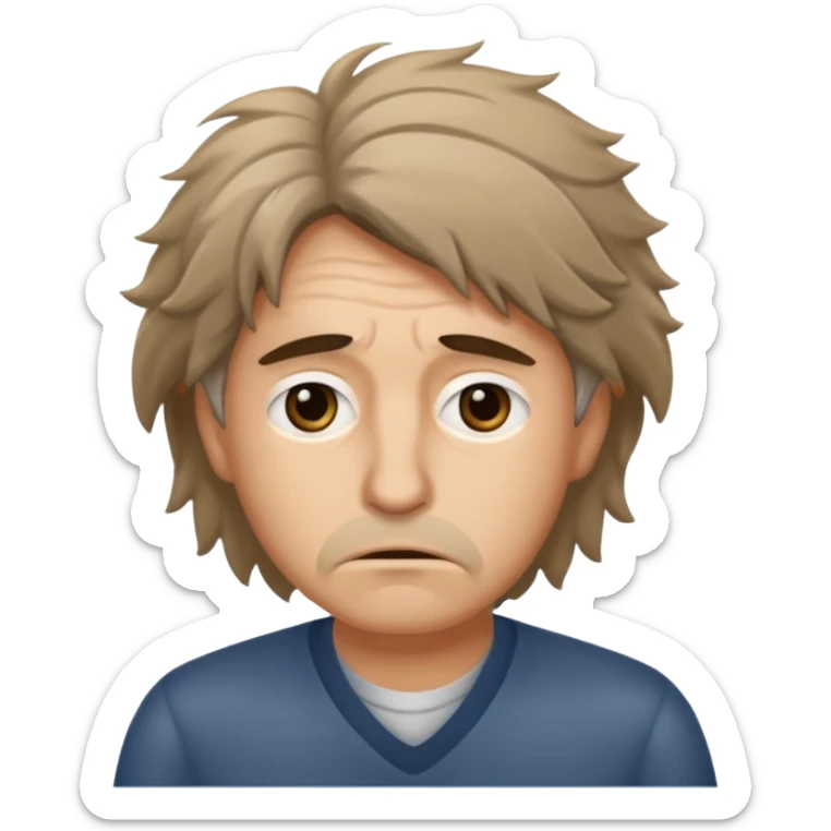 a shop owner who is not satisfied with local sales and is sad and tired of getting no response sticker