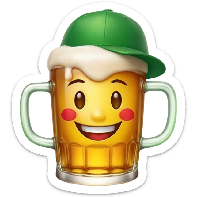 Cinematic Realistic Heineken Pop Culture Emoji, showcasing an iconic beer moment rendered with crisp textures and vibrant, energetic lighting. sticker