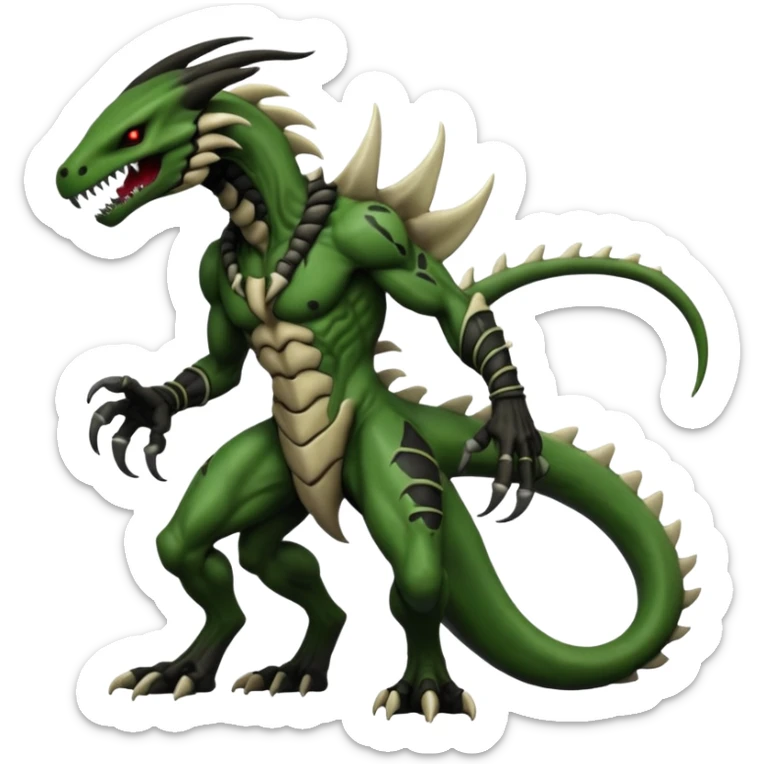  Venom-Marowak-Salandit-Xenomorph-hybrid-fantasy-creature (full body) with tribal markings sticker