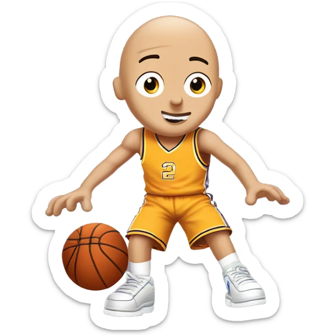 stewie griffin from family guy the tv show scoring a slam dunk in basketball sticker