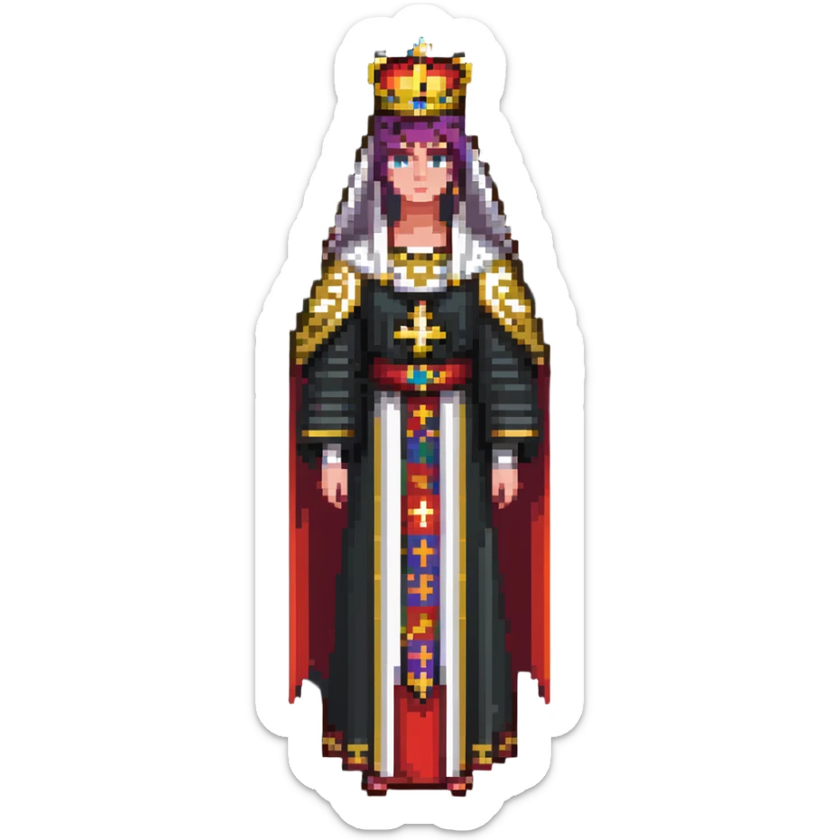 Empress Theodora in Byzantine regalia sticker