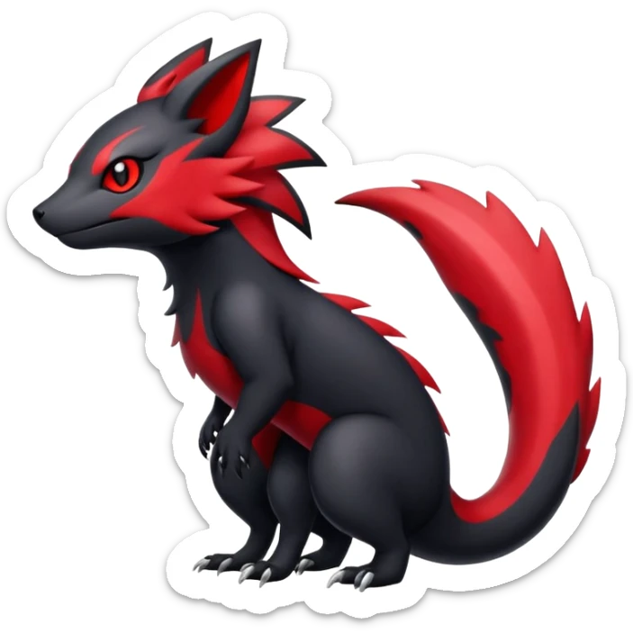 Salandit-Zorua-hybrid (full body) sticker