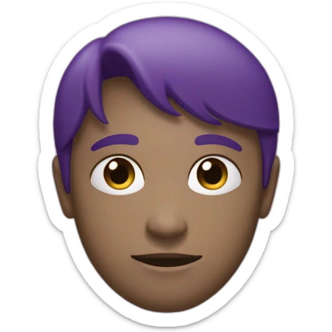 two purple circles on top of each other the one on the bottom is dark purple, the one on the top is light purple, they overlap each other and the color of the overlap is medium purple sticker