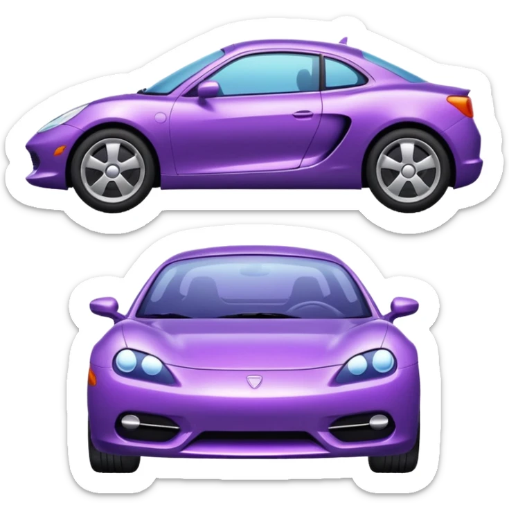 Purple car sticker