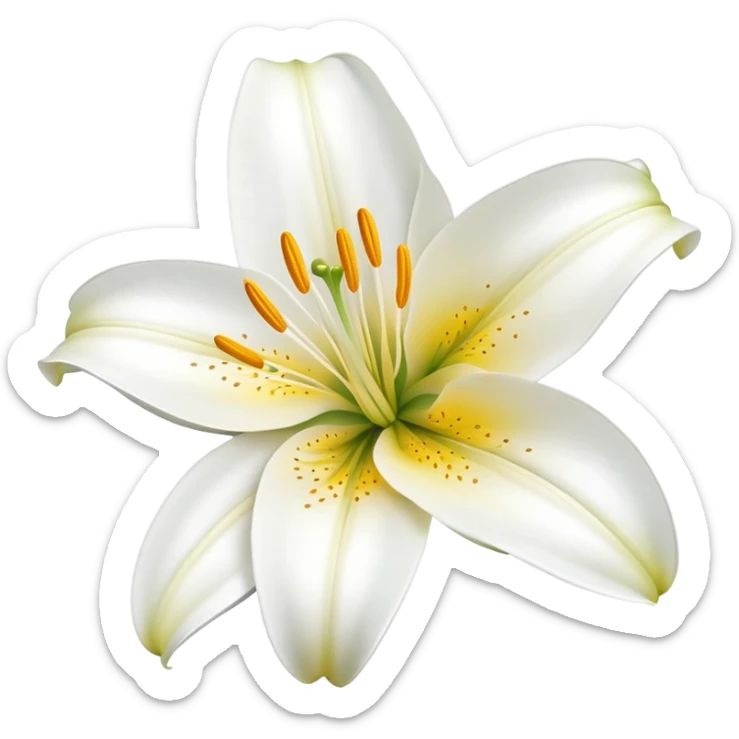 Lily flower sticker