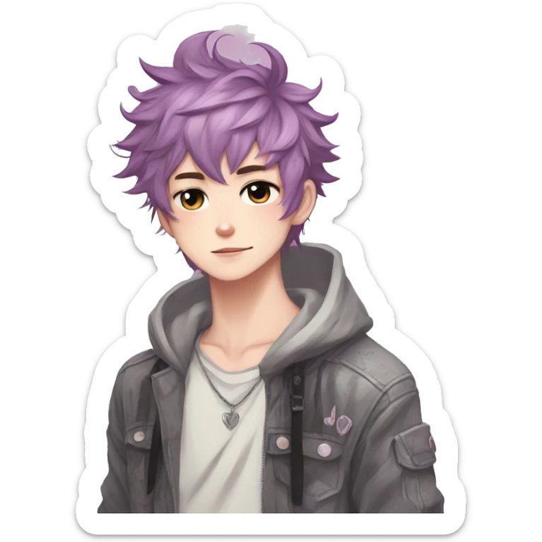 Cute Edgy Attractive Gorgeous Kawaii Pastel Anime Punk Catboy sticker