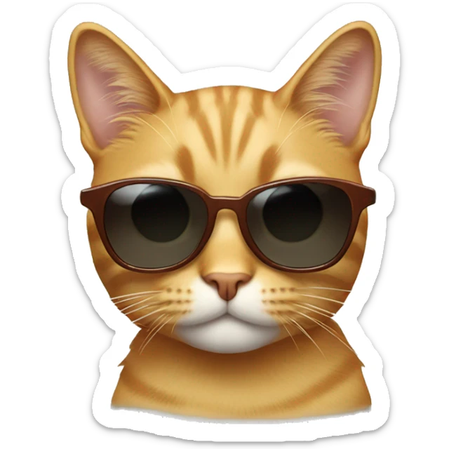 Cat with sunglasses sticker