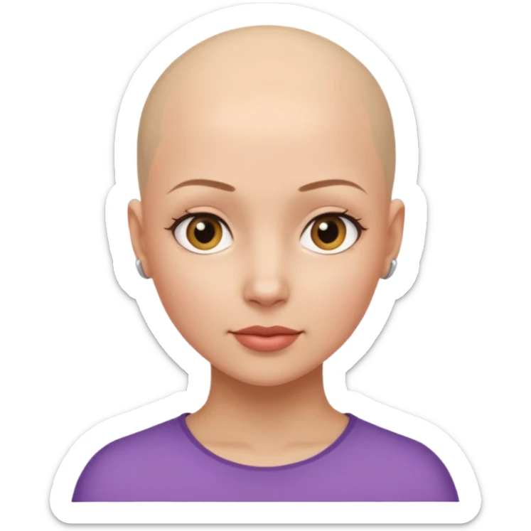 So she supposed to be bald and I kind of want her facing her side I still don’t kind of her body to show sticker