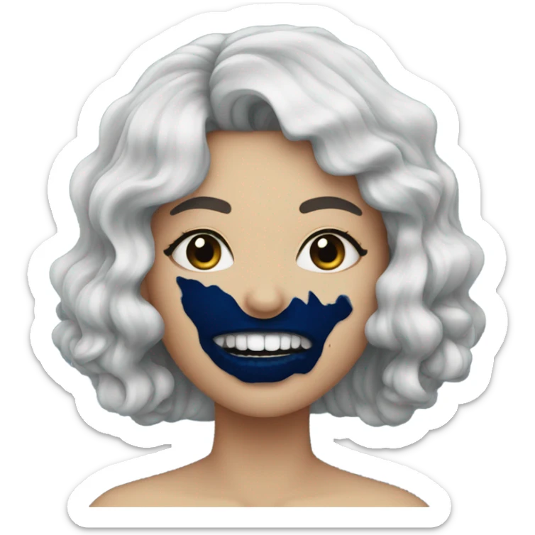 
dark blue lips sticker