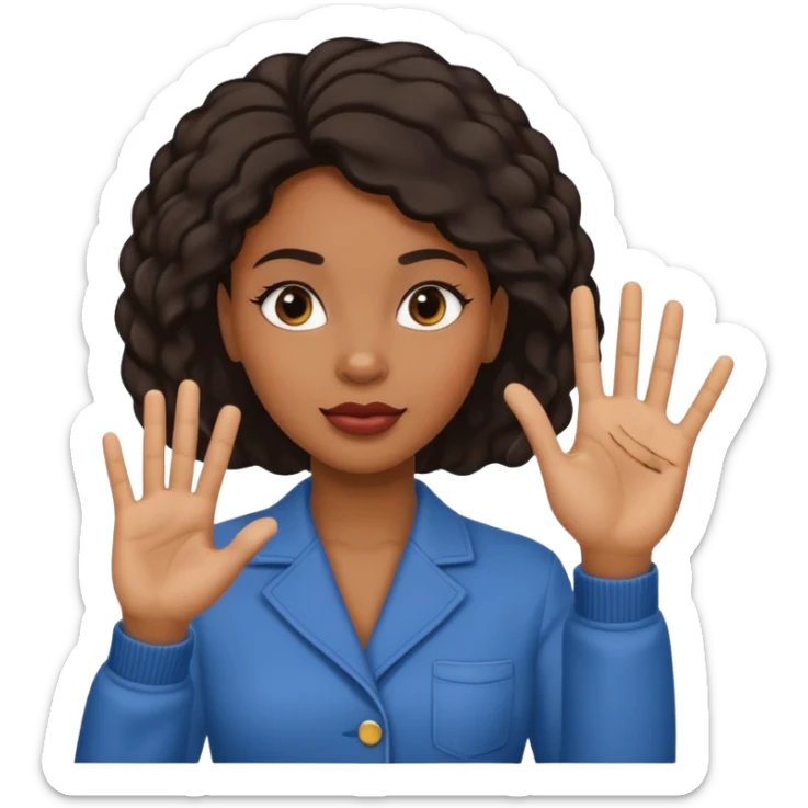 Person with a attitude, sassy face, black woman saying boy bye, waving off sassy sticker