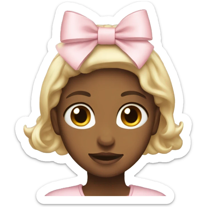 Light pink bows sticker