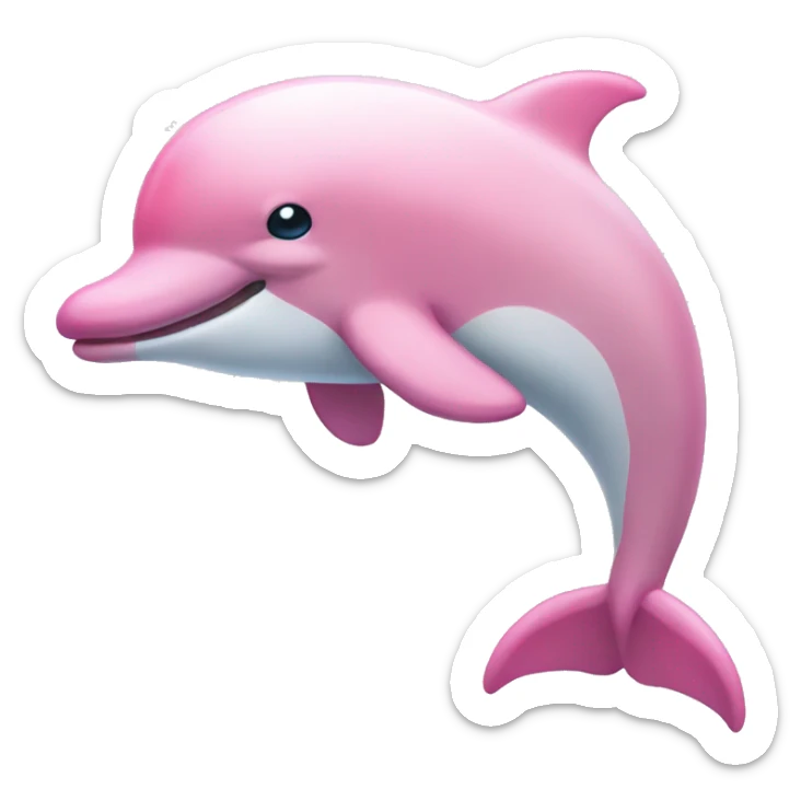 pink dolphin sticker