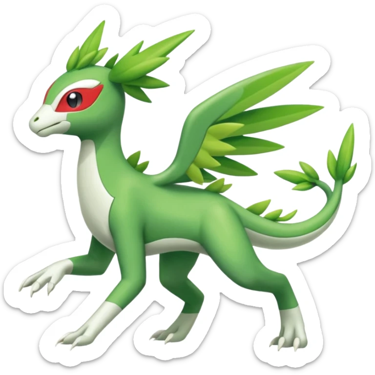 Shaymin-Sceptile-Flygon-Meloetta-Pokémon-Fakémon-fusion, full body sticker