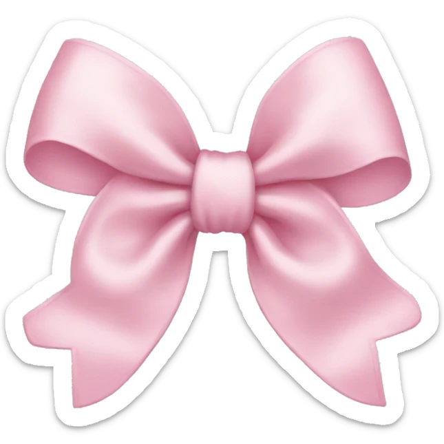 light pink bow sticker