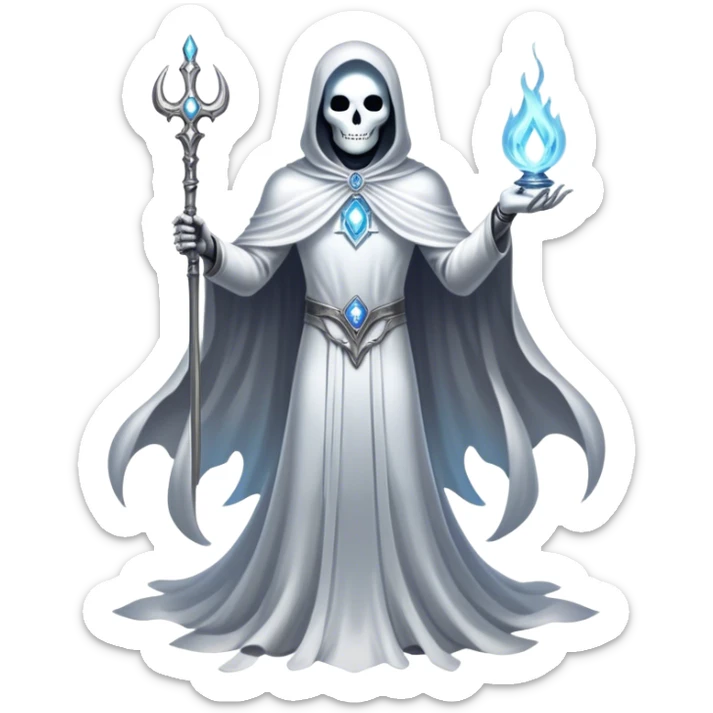 Full body, Cinematic and Ultra realistic 32k HD hauntingly beautiful specter with Balanced features, highly detailed, glowing with silver light, high shine, remembrance, a painting of white silver, fanciful, enchanting. The image is so lifelike it could leap off the canvas at any moment sticker