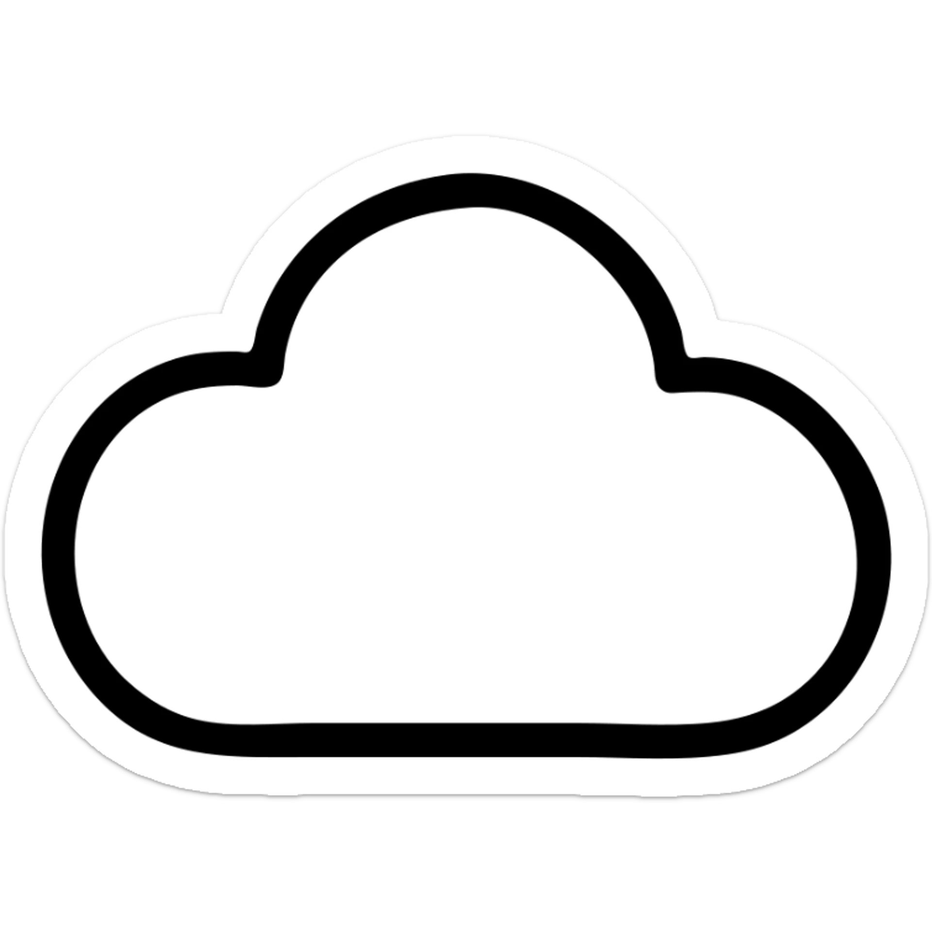 облако с 4 выступами sticker