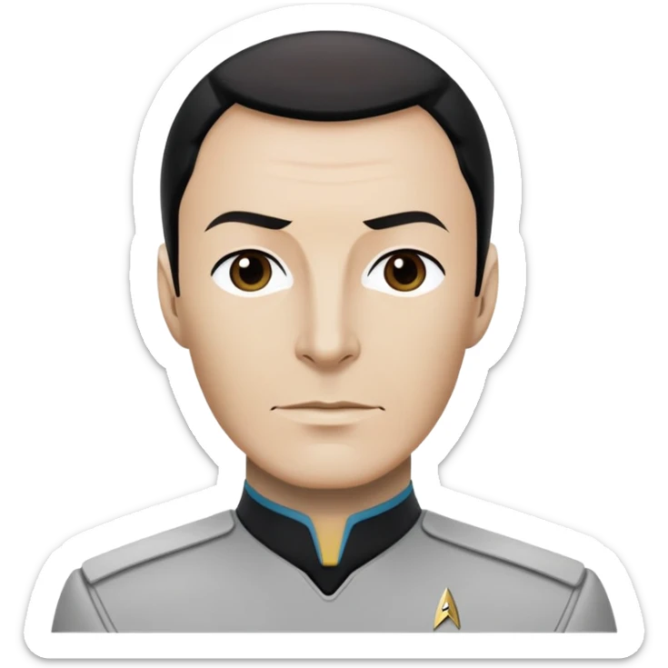 Captain of the Enterprise from the Star Trek movie universe  sticker