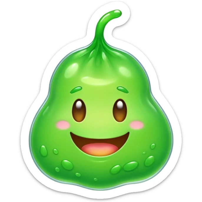 Slime emoji in a packet like in stores like regular onnea but just as emoji sticker