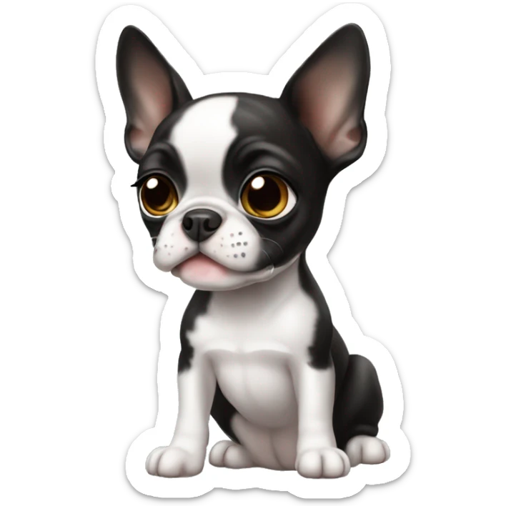 Boston terrier puppy  sticker