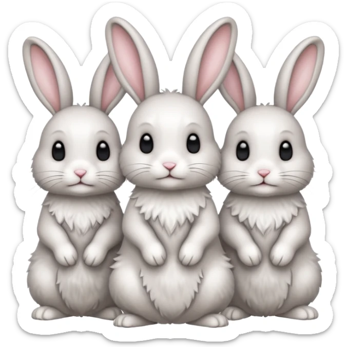  rabbits sticker