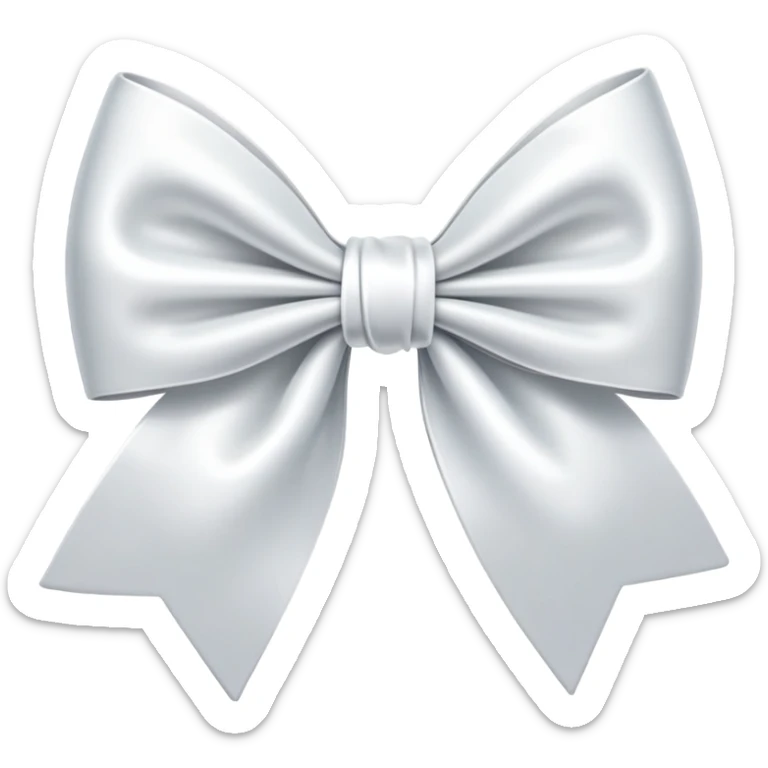 white bow sticker