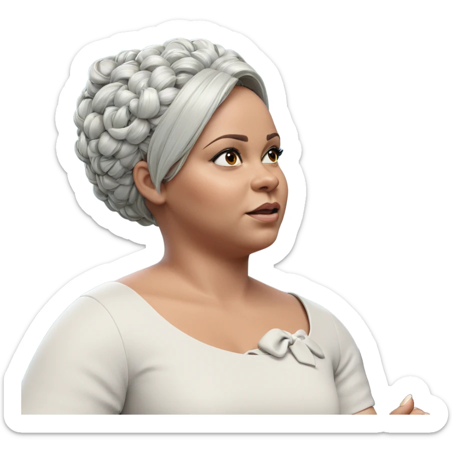 girl in dress portrait sticker