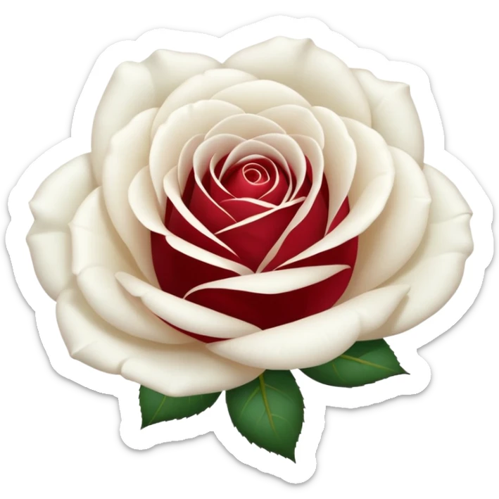 Beyaz gül sticker