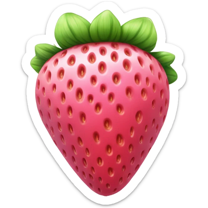 Pink strawberry  sticker